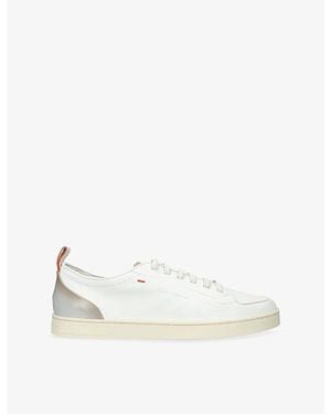 Santoni Monte Carlo Leather Trainers - White