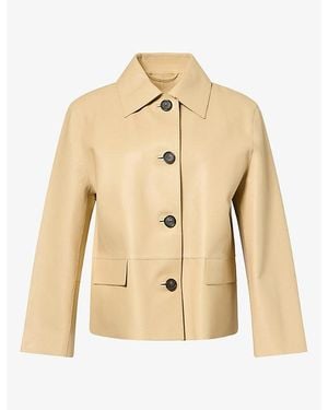 TOTEME Bonded Leather Jacket - Natural