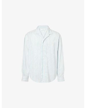 Umit Benan Franco Striped Cotton And Silk Shirt - White