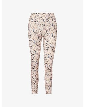 Varley Freesoft Graphic-Pattern Gym Leggings - Natural