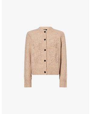 Rails Coralee Embroidered Knitted Cardigan - Natural