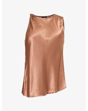 Rails Robin Twist Shoulder Strap Satin Tank Top - Brown