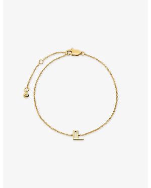 Monica Vinader Initial L 18Ct Vermeil Bracelet - Metallic