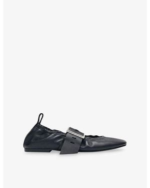 Alohas Sarea Leather Ballet Flats - Blue
