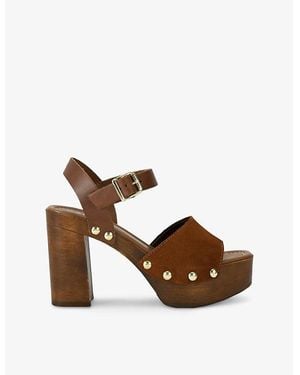 Carvela Kurt Geiger Festa Suede Platform Sandals - Brown