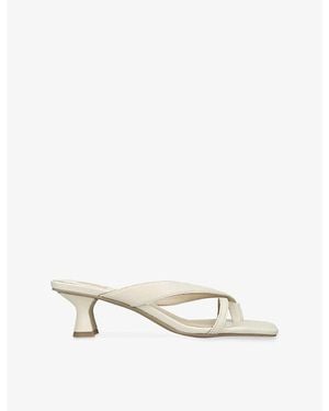 Dolce Vita Brevel 099 Leather Heeled Sandals - Metallic