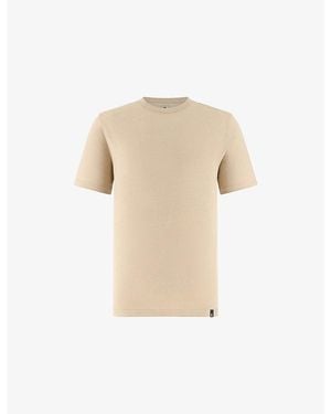 BOGGI Crewneck Regular-Fit Stretch-Linen T-Shirt - Natural