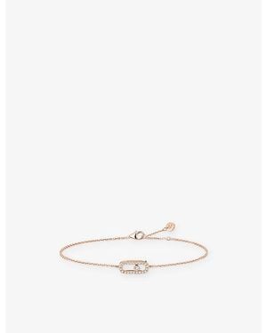 Messika Move Uno Pave Mini 18Ct And 0.09Ct Diamond Bracelet - White
