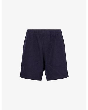 PAIGE Elijah Linen-Blend Shorts - Blue