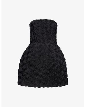 Nadine Merabi Maisy Strapless Woven Mini Dress - Black