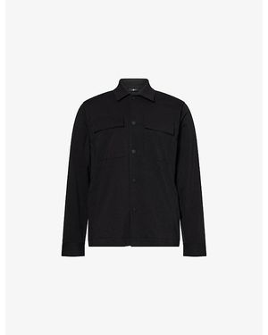 7 For All Mankind Patch-Pocket Woven Overshirt - Black