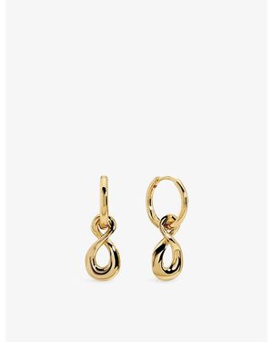 Monica Vinader Infinity 18Ct Vermeil Drop Huggies - Metallic