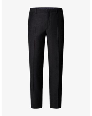Hackett Tailored Straight-Leg Wool Suit Pants - Black