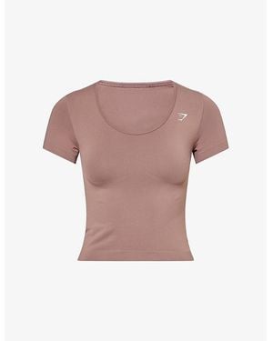 GYMSHARK Everyday Seamless Slim-Fit Crew Neck Jersey T-Shirt - Pink