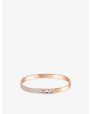Messika Move Noa Bangle Pavé Pm 18Ct Rose- And 0.95Ct Diamond Bangle - Natural