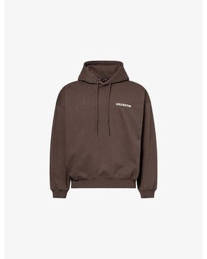 Cole Buxton Sportswear Logo-Print Cotton-Jersey Hoody - Brown