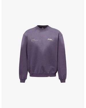 Represent Patron The Club Relaxed-Fit Cotton-Jersey Sweatshirt - Purple