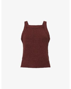 ME+EM Boucle Knit Top - Red