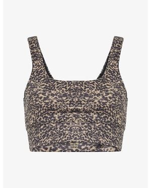 Varley Freesoft Cori Square-Neck Sports Bra - Grey