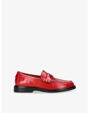 Steve Madden Madison Leather Shoes - Red