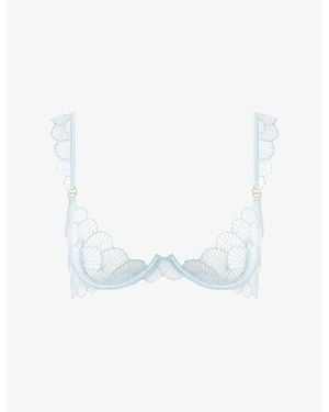 Bluebella Vermont Sheer Embroidered Lace Bra - White