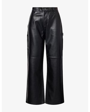 Carhartt Arizona Straight-Leg Faux-Leather Pants - Black