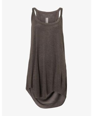 Rick Owens Gigi Scoop-Neck Wool And Silk-Blend Tank Top - Brown
