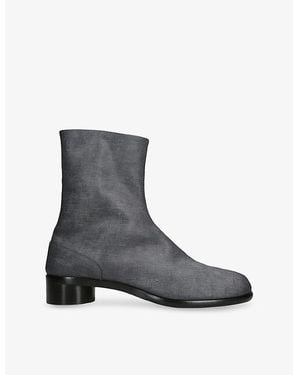 Maison Margiela Tabi 30 Leather Ankle Boots - Grey