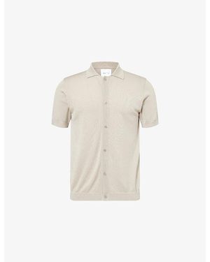 Raith Pedro Button-Up Knitted Polo Shirt - White