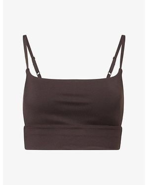 ADANOLA Ultimate Square-Neck Sports Bra - Brown