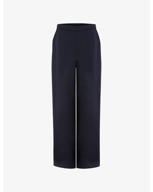Phase Eight Beccy Regular-Fit Wide-Leg Satin Trousers - Blue