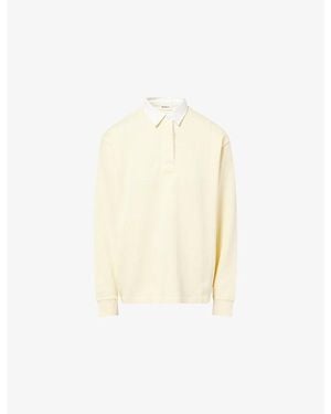 ADANOLA Varsity Oversized Rugby Cotton-Jersey Sweatshirt - Natural