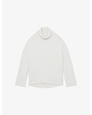 Reiss Brooklyn Roll-Neck Wool And Cashmere-Blend Jumper - White