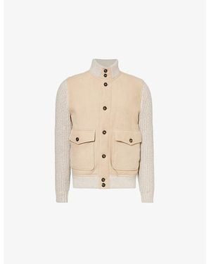 Fedeli Trieste Rain Jacket And Shearling in Blue for Men | Lyst