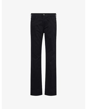 PAIGE Macneil Straight-Leg Cotton-Twill Trousers - Black