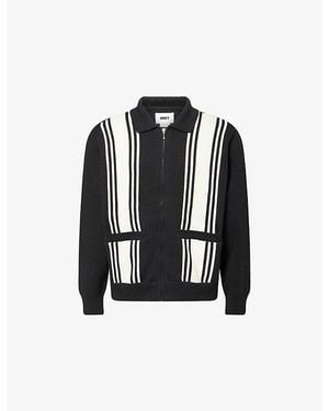 Obey Matt Zip-Up Cotton-Blend Cardigan - Black