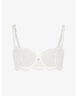Savage x Fenty Romantic Corded Lace Unlined Balconette Bra - White