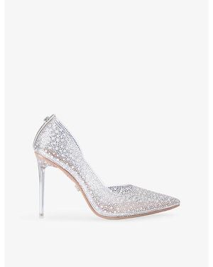 Carvela Kurt Geiger Positano Vinyl Heeled Courts - White