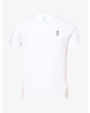 On Shoes Performance Logo Stretch-Jersey T-Shirt - White