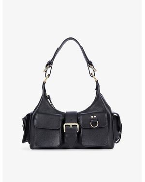 The Kooples Amelia Multi-Pocket Leather Shoulder Bag - Black