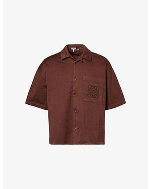 Loewe X Paula's Ibiza Embroidered Cotton Shirt - Brown