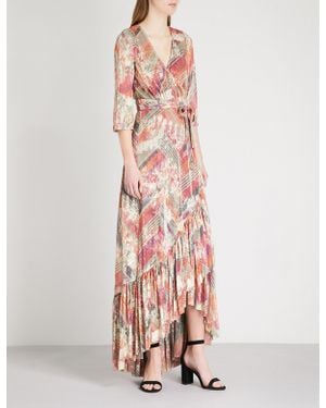 Ba&sh Pipa Metallic Woven Maxi Dress - Multicolor
