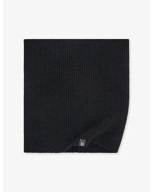 BOGGI Logo-Patch Merino Wool Neck Warmer - Black