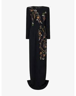 Dries Van Noten Dalista Embellished Woven Maxi Dress - Black
