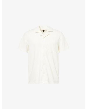 PAIGE Oliver Ribbed Short-Sleeved Cotton Shirt - White