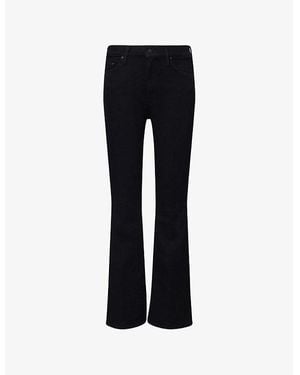 Mother The Weekender Flared-Leg Mid-Rise Denim-Blend Jeans - Black