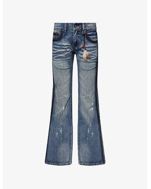 【JADED LONDON】Vintage Blue Feather Drift Flared Jeans Vintage Blue Feather Drift Flared Jeans | Jaded London
