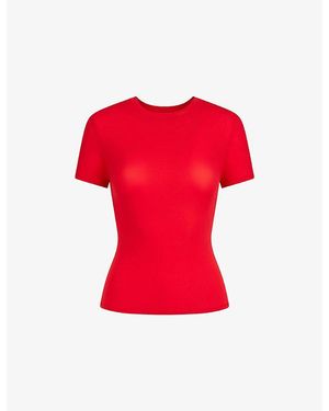 Skims Fits Everybody Short-Sleeve Jersey T-Shirt - Red
