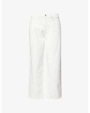PAIGE Rylann Mid-Rise Relaxed-Straight Leg Denim Jeans - White