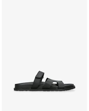 Steve Madden Manu Leather Sandals - Black